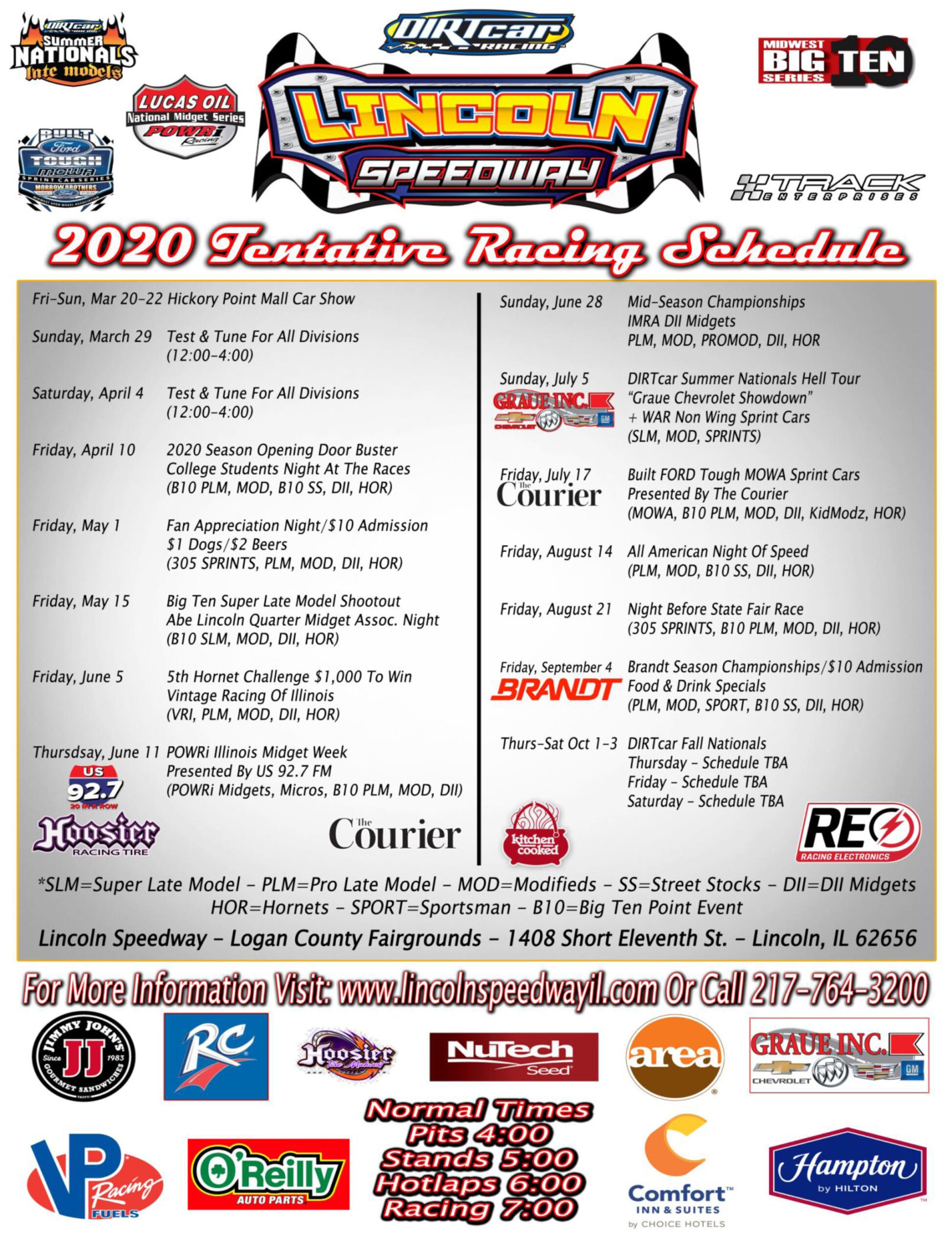 Lincoln Speedway 2022 Schedule